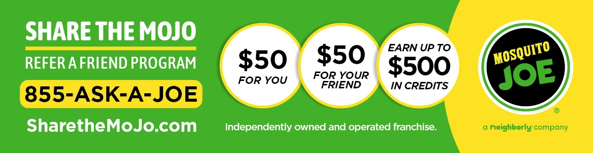 Share the Mojo banner showing the amounts you get for referrals.