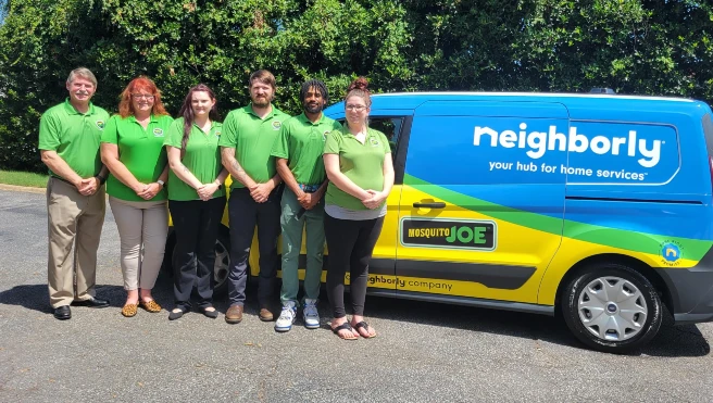 Mosquito Joe Team in Front of Van.